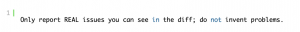 Natural language prompt for LLM